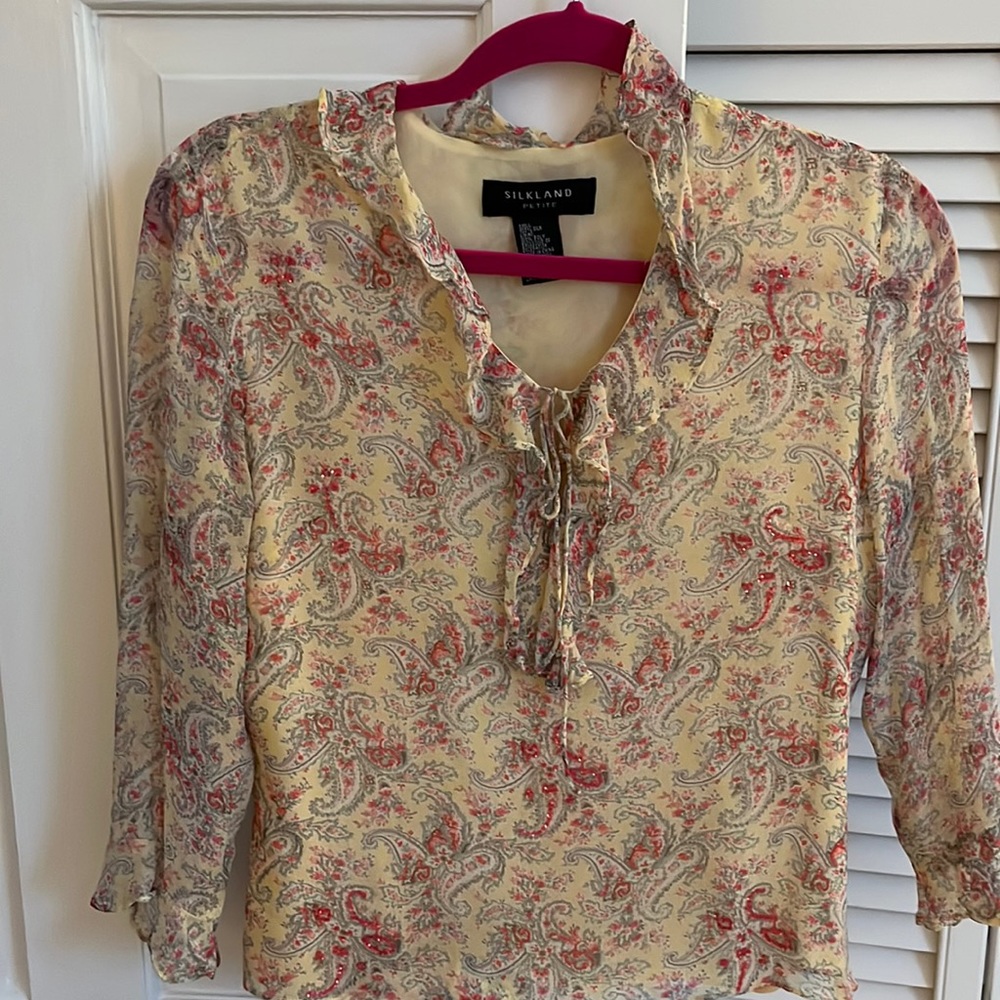 Beautiful Paisley Silk Top